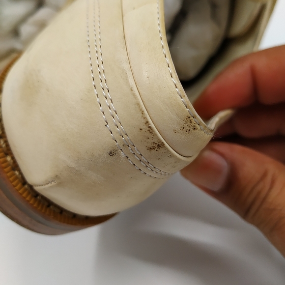 VIA SPIGA Beige Designer Casual Round Toe Lace Up Oxfords 7M Preown - Picture 5 of 13